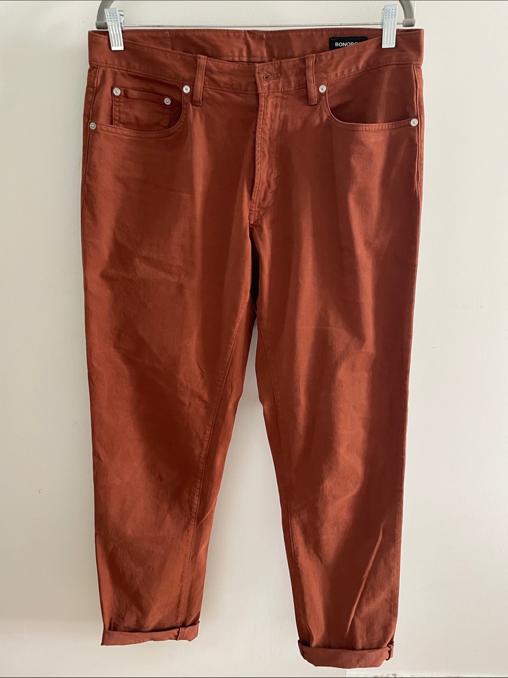 Bonobos Rust Orange Athletic-Fit Pants